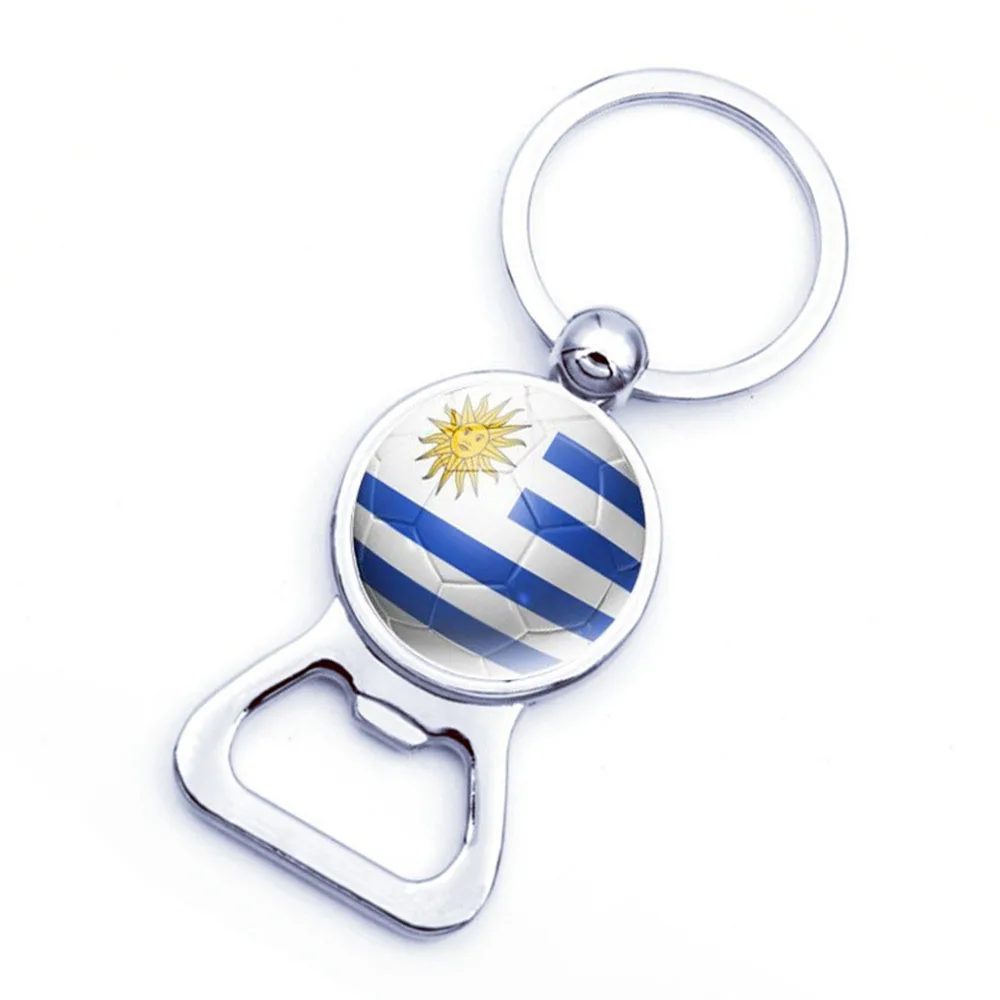 2026 FootballWorld Cross Border Carabiner Keychain Metal Bottle Opener National Club Flag Lightweight Waterproof Ornament