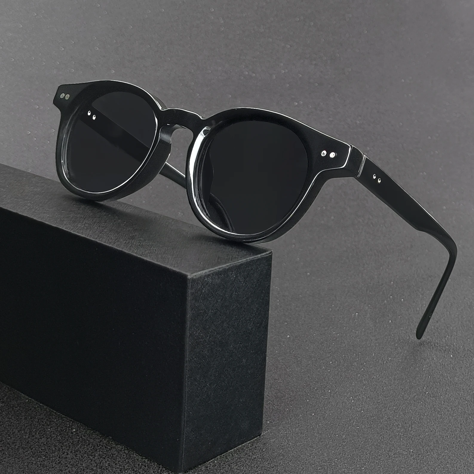 Vintage Round Polarized Sunglasses UV400 Protection Acetate Frame Amazon.com: Round Polarized Sunglasses for Women - Retro  main image 2