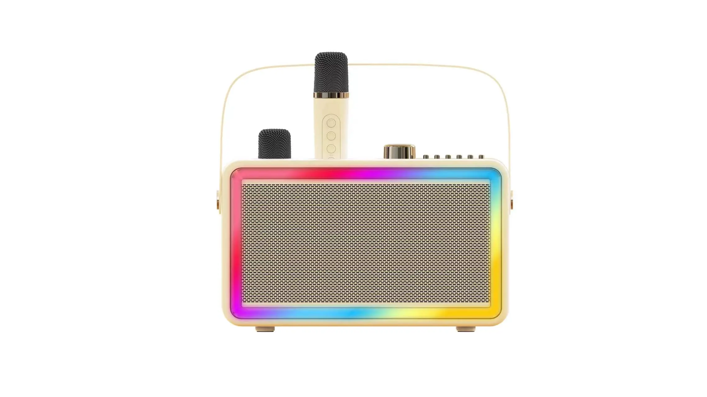 Bluetoothマイク2台　スピーカーマイク2台　HD500 Hejia SP500カラオケマシン 充電式スピーカー 2つのマイク付き