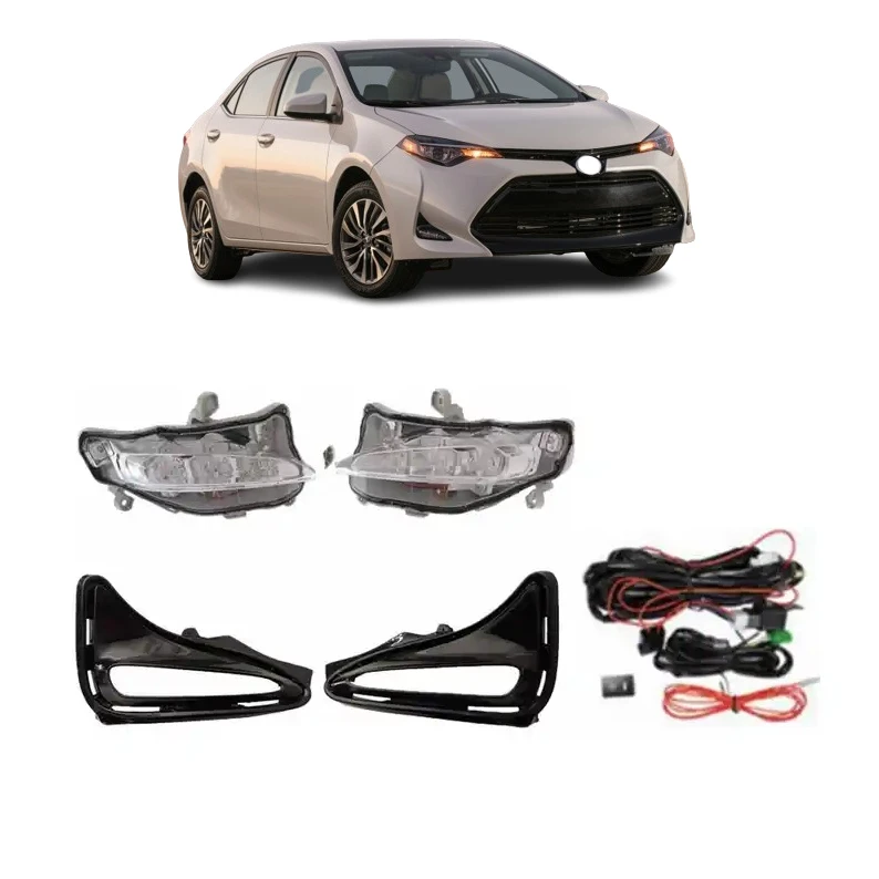 car accessories usa version Daytime Running fog Lamp Assy Fog Lights KIT For Toyota Corolla L LE XLE 2017- 2019