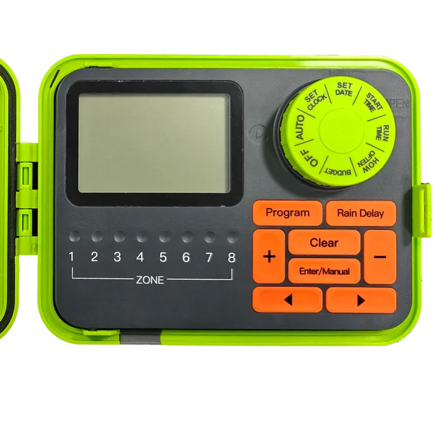 8-Zone Automatic Irrigation Controller Timer for Residential Gardens Small Farms & Commercial Greenhouses for Lawn Care