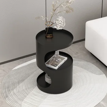 Simple and Creative, Light Luxury Home Living Room, Small Coffee Table, Creamy Style Bedside Table, Japanese Style Round Table
