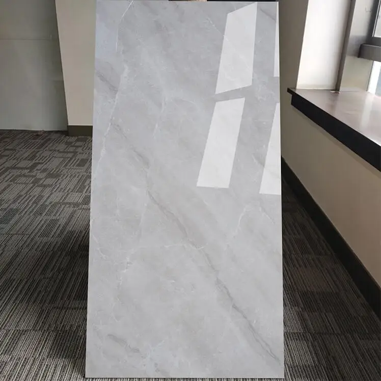 Losa de mármol esmaltada completamente pulida con apariencia de piedra natural, azulejos de cerámica de porcelana de porcelanato grandes, azulejos de pared 1200x600 600x1200