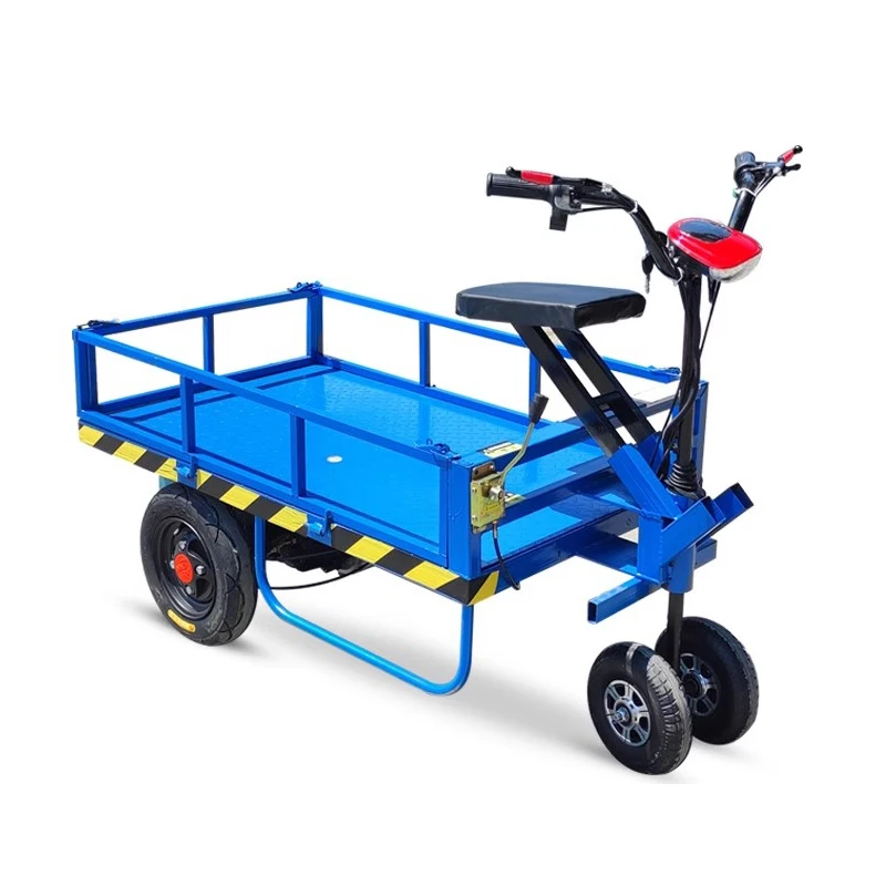 Electric hand cart heavy electric goods transport trolley for construction site farm materials transport electric wheelbarrow