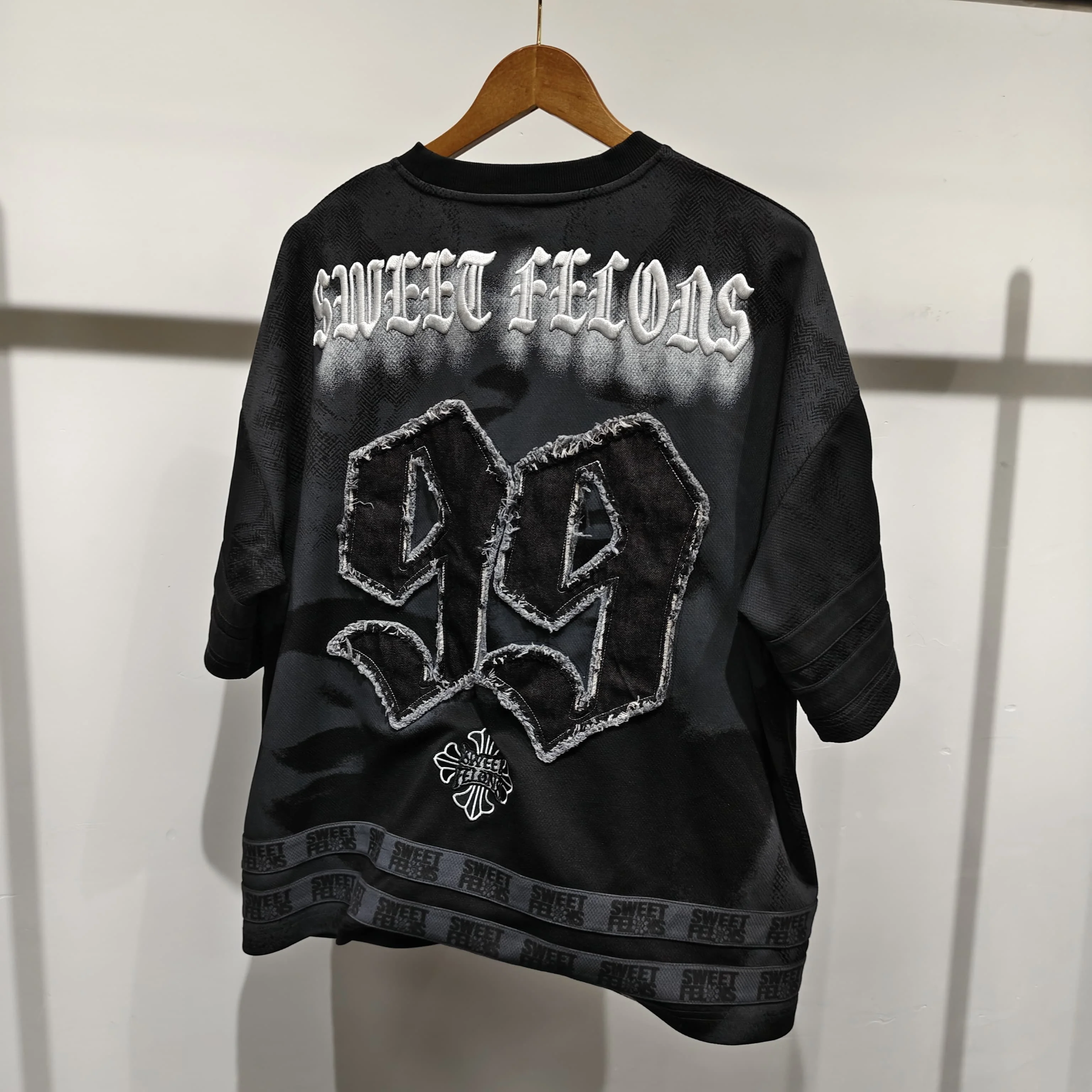 Custom Hip Hop Cotton Retro Round Neck Boxy Fit Summer Oversized Print Short Sleeve Distressed Men T-shirts gallery 2