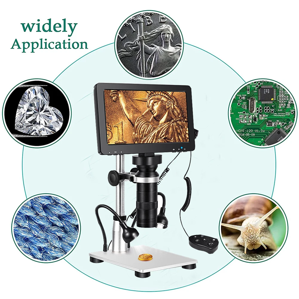 DM9S Electronic Microscope 1200X Digital Microscope Camera for Soldering Magnifier 1080P Scope With LED Repaired Microscope
