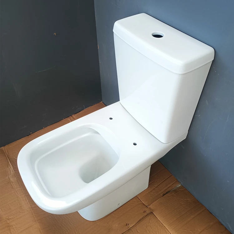 Sanitary Ware Bathroom Ceramic Washdown P Trap Two Piece Toilet Bowl Modern Dual-Flush Design Wc Commode