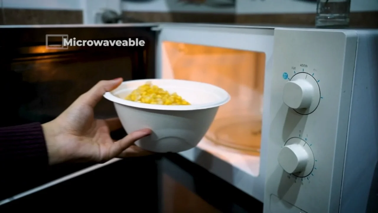 Recyclable And Biodegradable Disposable 32 Oz Bagasse Paper Pulp Salad