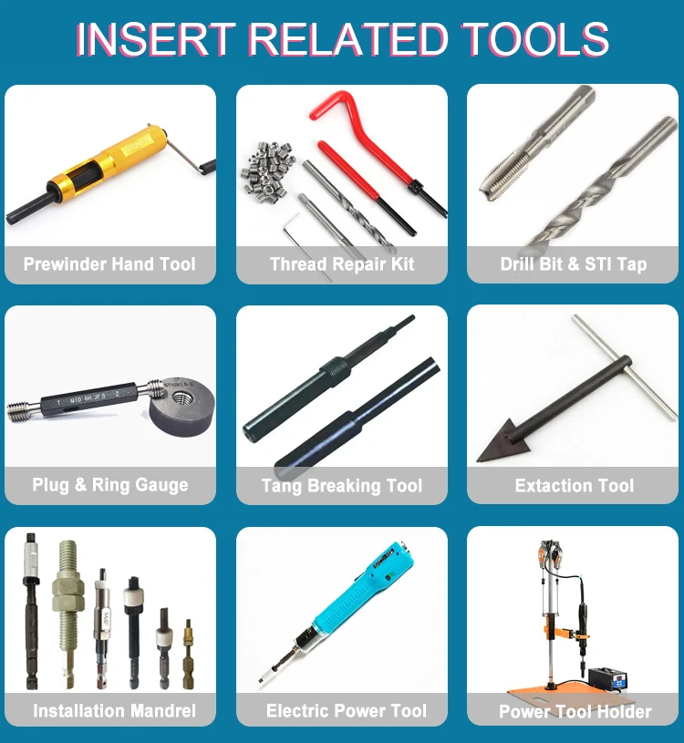 Kit Inserti Elicoidali Filettati M2.5x2D, Acciaio Inox, 50 Pezzi Con Attrezzi Per Installazione E Maschio