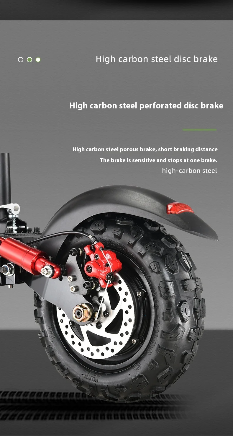 1200W Folding E-Scooter 18Ah Lithium Battery for 11