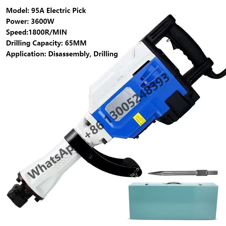 95A Heavy Duty Demolition Hammer 2000W Electric Jackhammer for