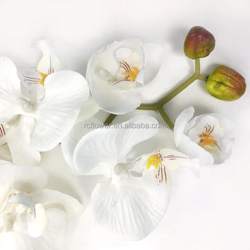 TCF Single Stem Wholesale Real Touch White Orchid Flowers Artificial Phalaenopsis Red Orchids for Wedding Decor