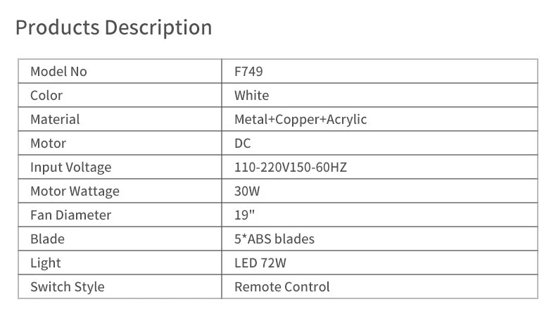 product wholesale bldc ceiling fan lamp ventilador de techo led dimmable 3 abs blades modern ceiling fan with light and remote control571-8