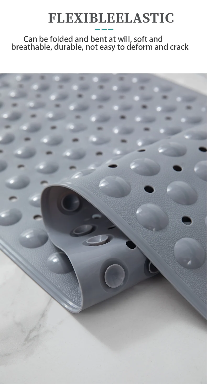 Custom Antislip Bath Tub Mats Pvc Safety Shower Mats Pebble Bath Mat