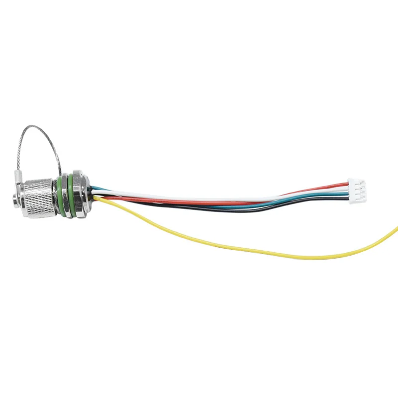 M12*1.0 Waterproof Cable Connector M12 Connector A Code 5 Pin Circular Front Fastened Male Socket with Wire and Dust Cover