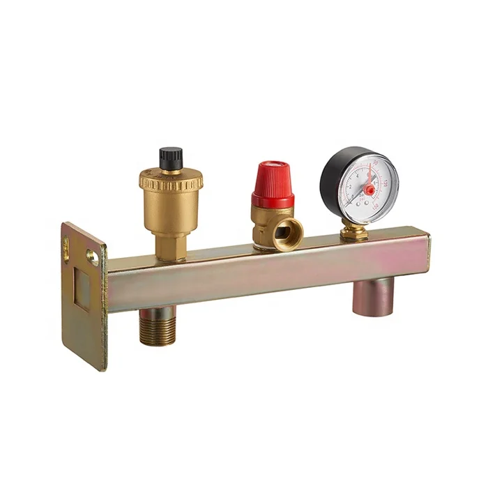Boiler Brass Safety Relief Valve Set With Steel Bracket  BJ41005