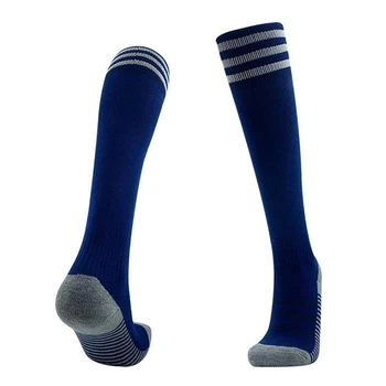 Athletic football grip thick socks knee long designer socks breathable anti slip soccer stockings men and kids sport