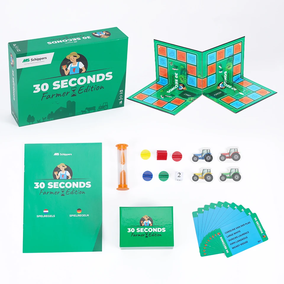 Custom Wholesale Manufacturer Customized Personalized Kids Educational Learning 30 Seconds Plastic Pieces Board Game for Family