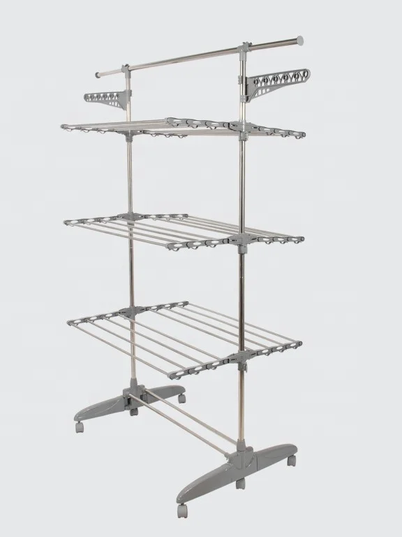 Folding Wings Clothes Dryer Rack Heavy Duty Drying Cloth Rack With