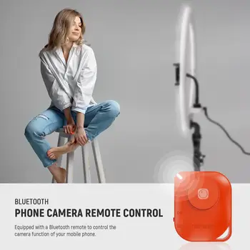 NEEWER Professional Ring Light with Stand and Phone Holder, 18 Inch Ultra Thin, 45W 2900K-7000K TLCI98, Remote Shutter & App product image