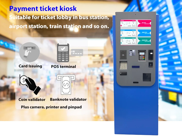 Service Self Service Pos Terminal Touch Screen Kiosk Stands Mall Cash ...