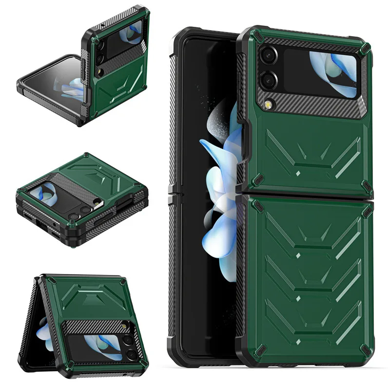 Luxury Phone Case for samsung Shockproof Screen Protector Black Mobile Phone case for samsung Z Flip 4 Z Flip3