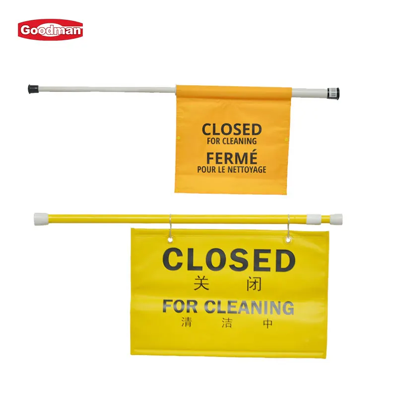 Indoors Public Safety Comercial Janitorial Supplies Yellow Hanging Pop-Up Cone-Shape A-frame Fold Out Caution Wet Floor Sign