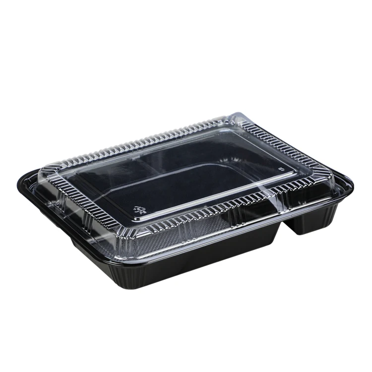 export thickness black plastic 5 compartment