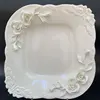 Plato cuadrado blanco de 10 pulgadas con esquinas redondeadas