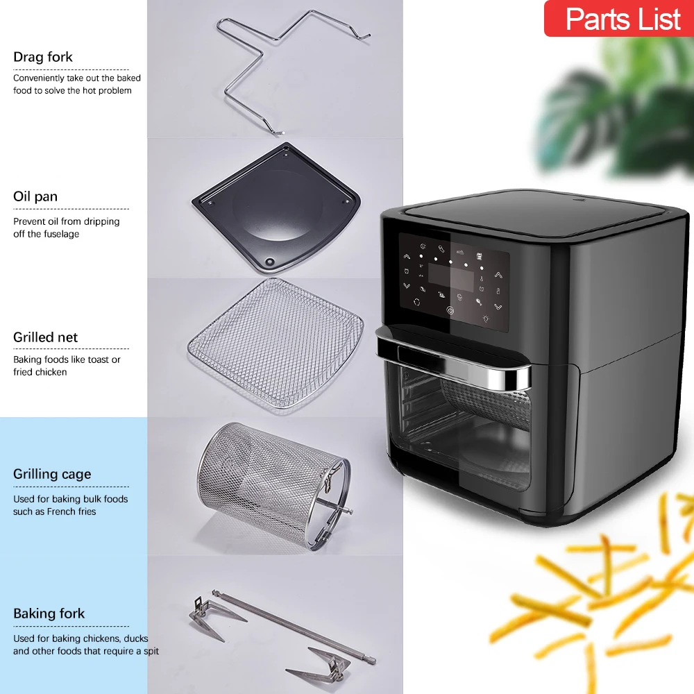 Buy Wholesale China New Fryer Digital Lcd Display Air Fryer Home Commercial Air  Fryer Square Air Fryer China Airfryer & Fryer at USD 44