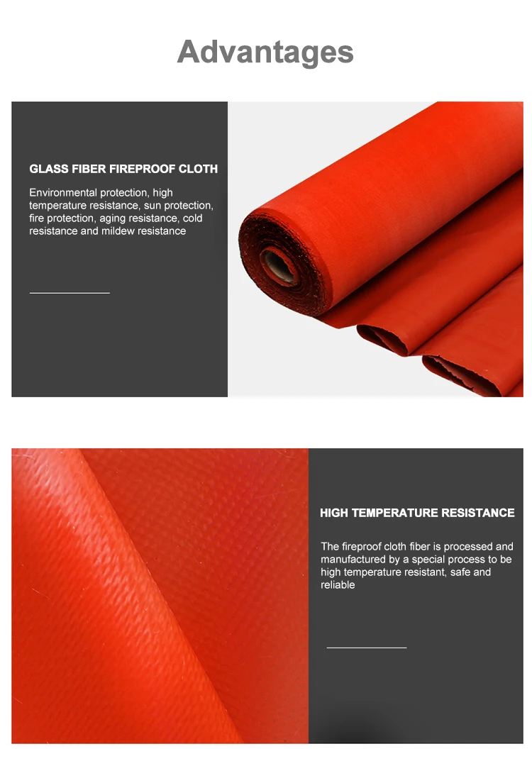 Heat resistance silicone coated fiberglass fabric