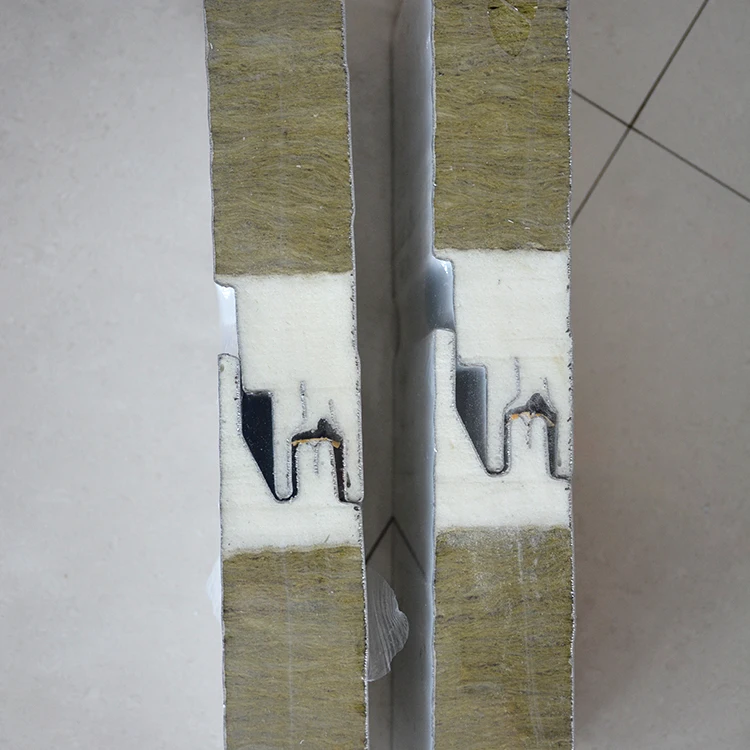 Fireproof Heat Preservation Sound Insulation Rock Wool Sandwich Panel Wall and Roof Sheet Rock Wool Board Clean Room Panels