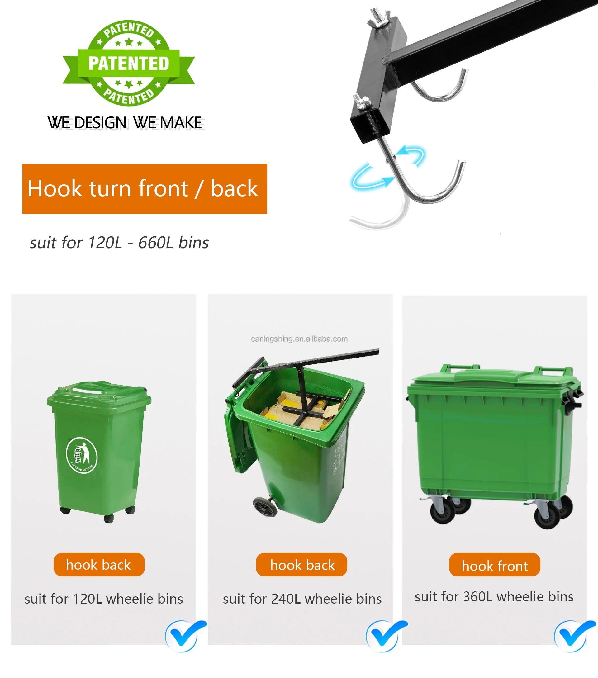 Wheelie Bin Compactor Press Suit Standard Household Manual Garbage