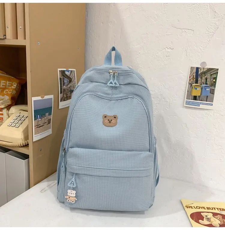 Modischer Cartoon Bär Schulrucksack Für Mädchen Mit Reißverschluss_voghion.com