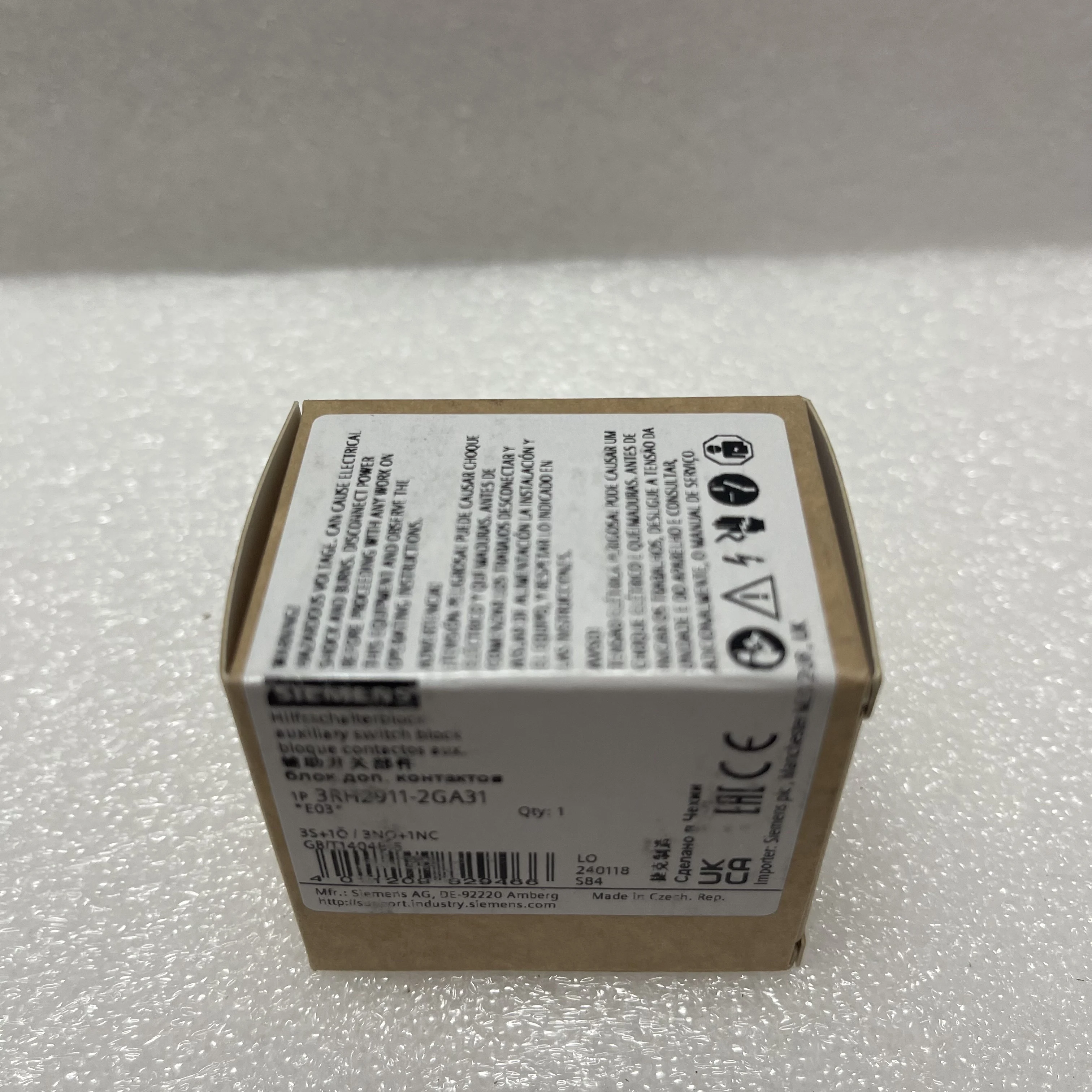 Siemens Auxiliary Switch Block 3RH2911-2GA31 Siemens Auxiliary Switch Block 3RH2911-2GA31