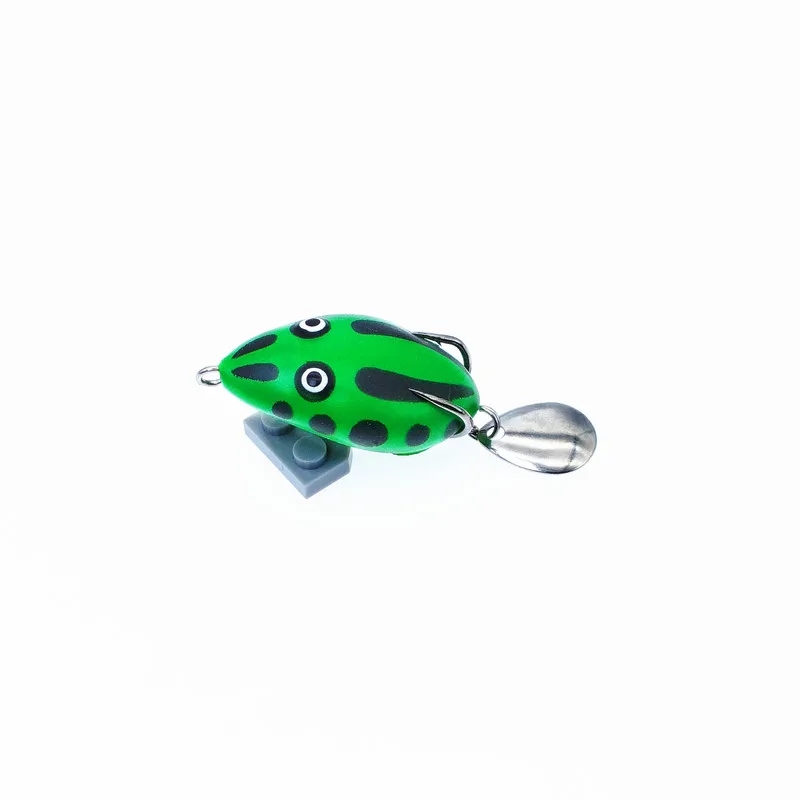 Blade Frog Fishing Lure Soft Baits Topwater Fishing Lures Handmade Frog Lure with Spoon