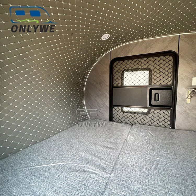 ONLYWE Custom Tiny Overland Mini Teardrop Trailer Camper Small Teardrop Camping car Caravan Travel Trailer for Sale