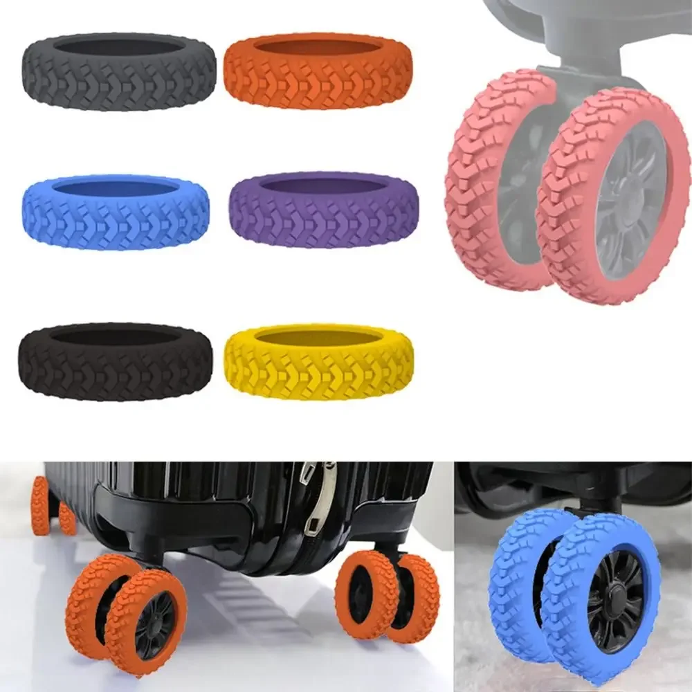 Free Sample Silicone Luggage Wheel Protection Cover Casters Shoes Axles