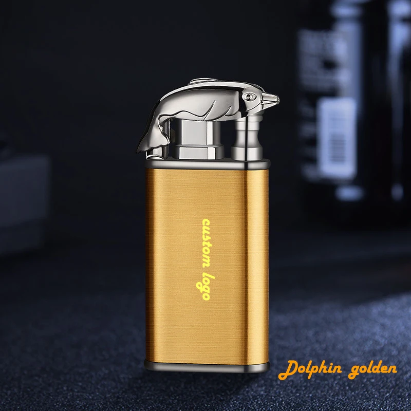 Cool Dragon Croc Tongue Armour Gas Torch Double Flame Refillable Lighters Cigarette Jet Flame