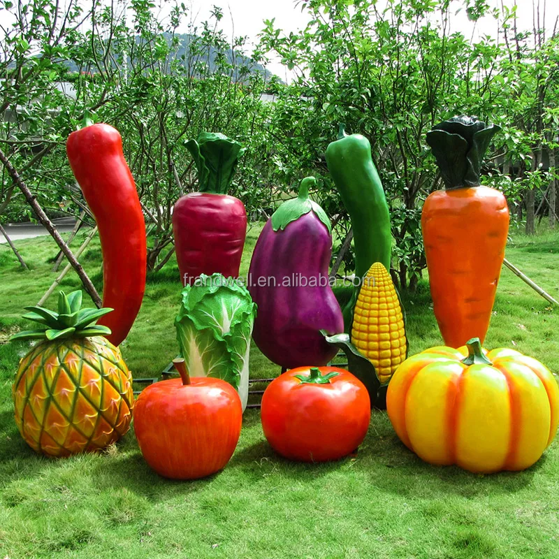 Factory Direct Sale Modern Fiberglass Poly Resin Strawberry Apple Chili