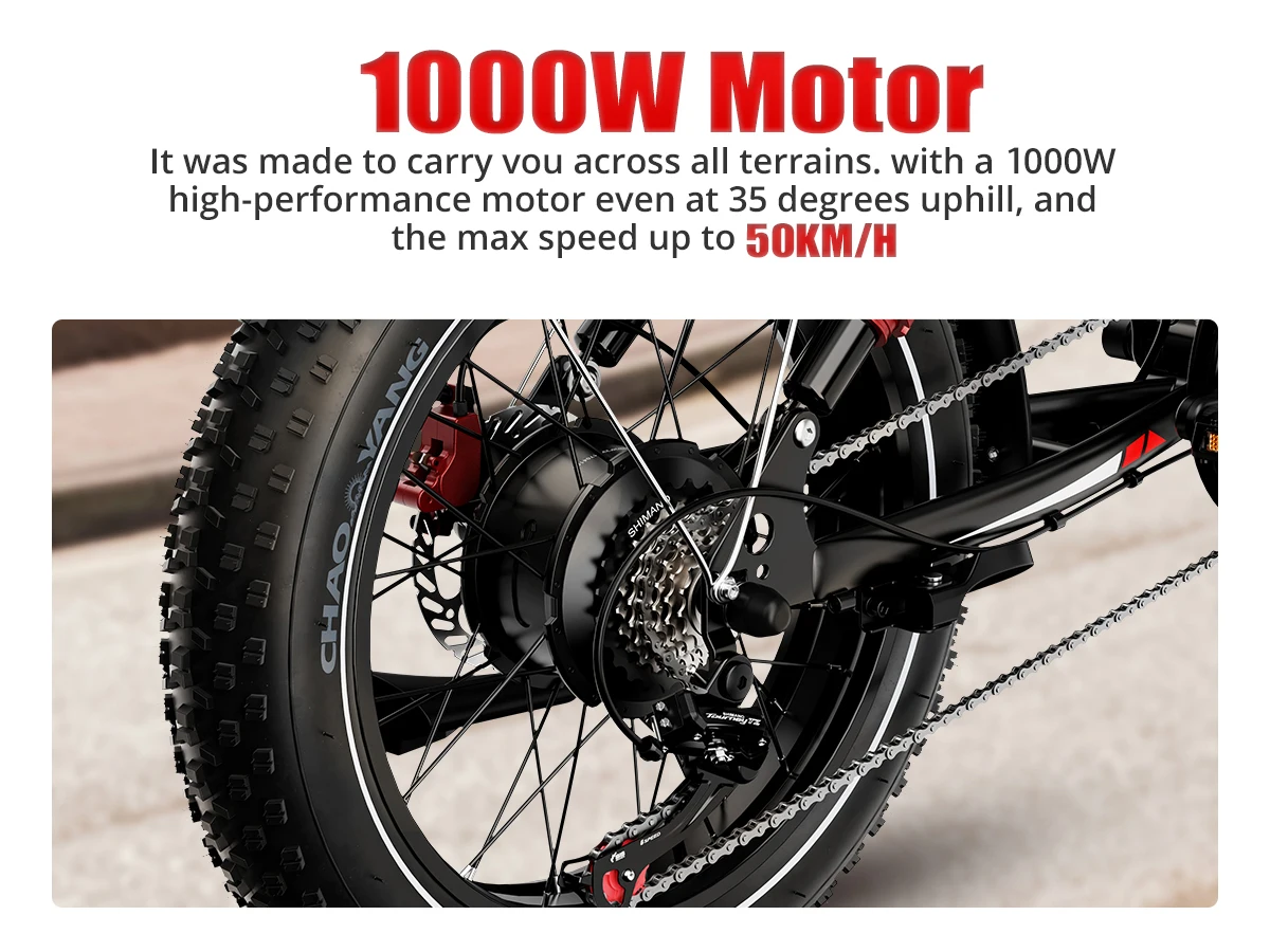 Premium Wholesale Prices for 1000W, 250W, and 2000W Mountain E-bikes with 20 Inch Fat Tires - Electric Pedal Bicycle - Image 3