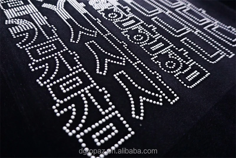 2024 New arrival ABS Pearl white Half round Hotfix pearl design rhinestone heat transfer designs for t shirts