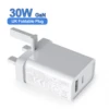 White( Retractable UK plug)