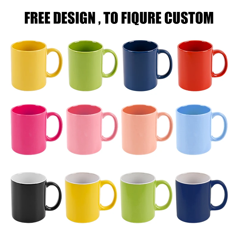 Custom Color Change 11oz 350ml Ceramic Tumblers Cups 3a Grade Colorful ...