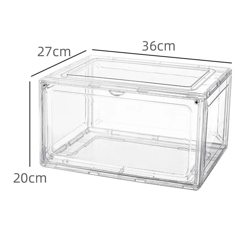 Factory Hot Selling Plastic Acrylic Sturdy High Permeable Storage Boxes Stackable Shoe Box factory