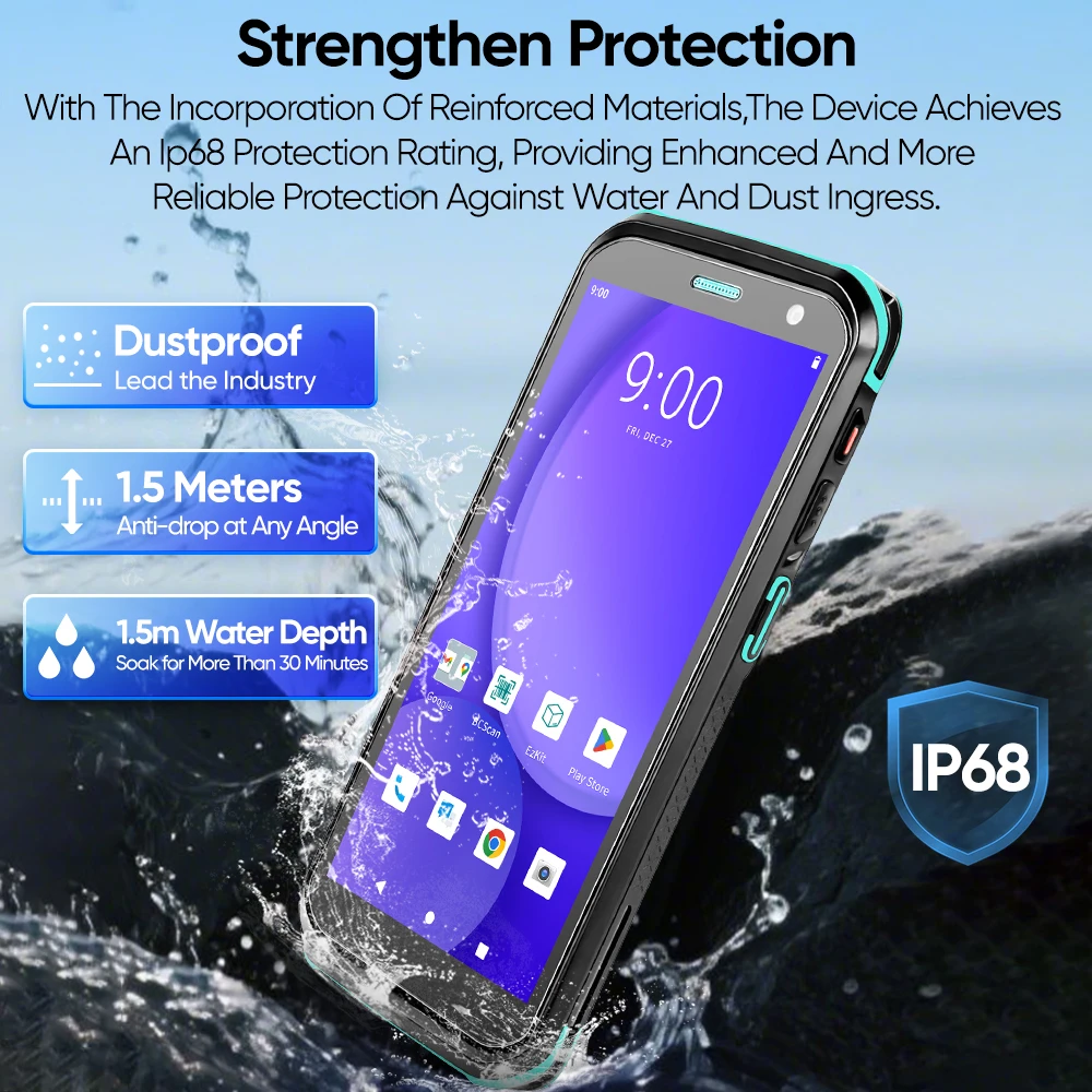 FYJ F9825 8-Core IP68 Android PDA Handheld Computer Wireless Mobile Barcode Scanner NFC Hospital Warehouse Logistics Retail PDA
