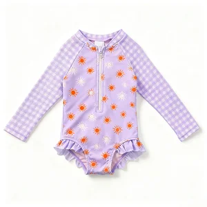 OEKO TEX Custom Baby Swim Suit Manufacturers UPF 50+ Sustainable Beach Clothes Quick Dry Girl One Piece Swimwear for Summer