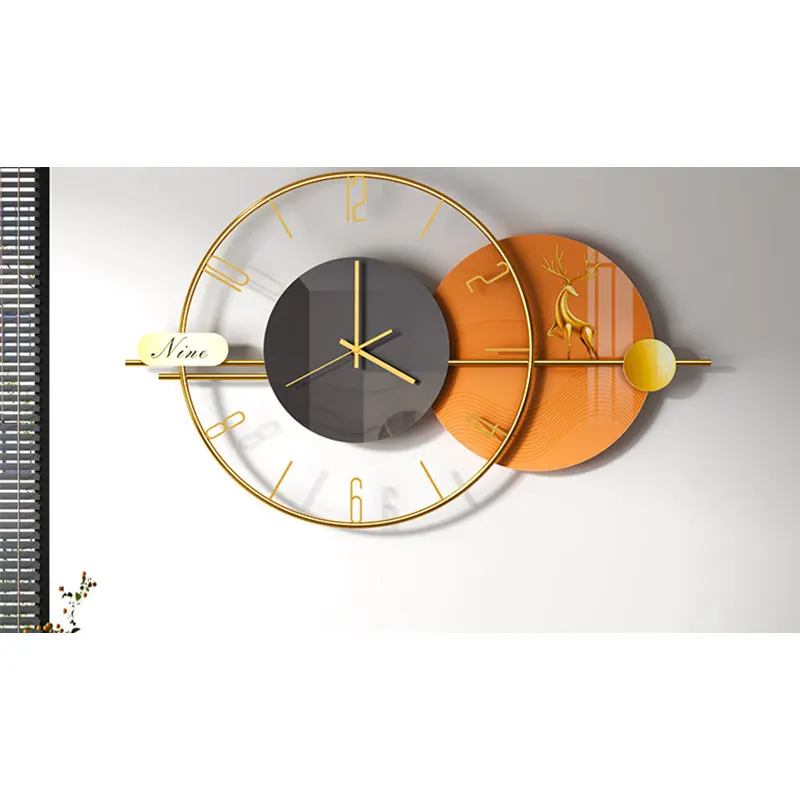Многофункциональные настенные часы с регулируемым светом креативные металлические Стеклянные Настенные на заказ для домашнего декора