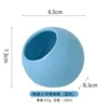Bird food bowl-spherical-blue