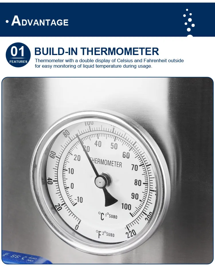 Stainless Steel 50l Beer Home Brewery Barrel Equipment Brew Boiler Pot